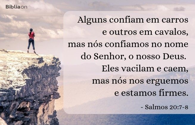 Alguns confiam em coisas, nós confiamos em Deus!